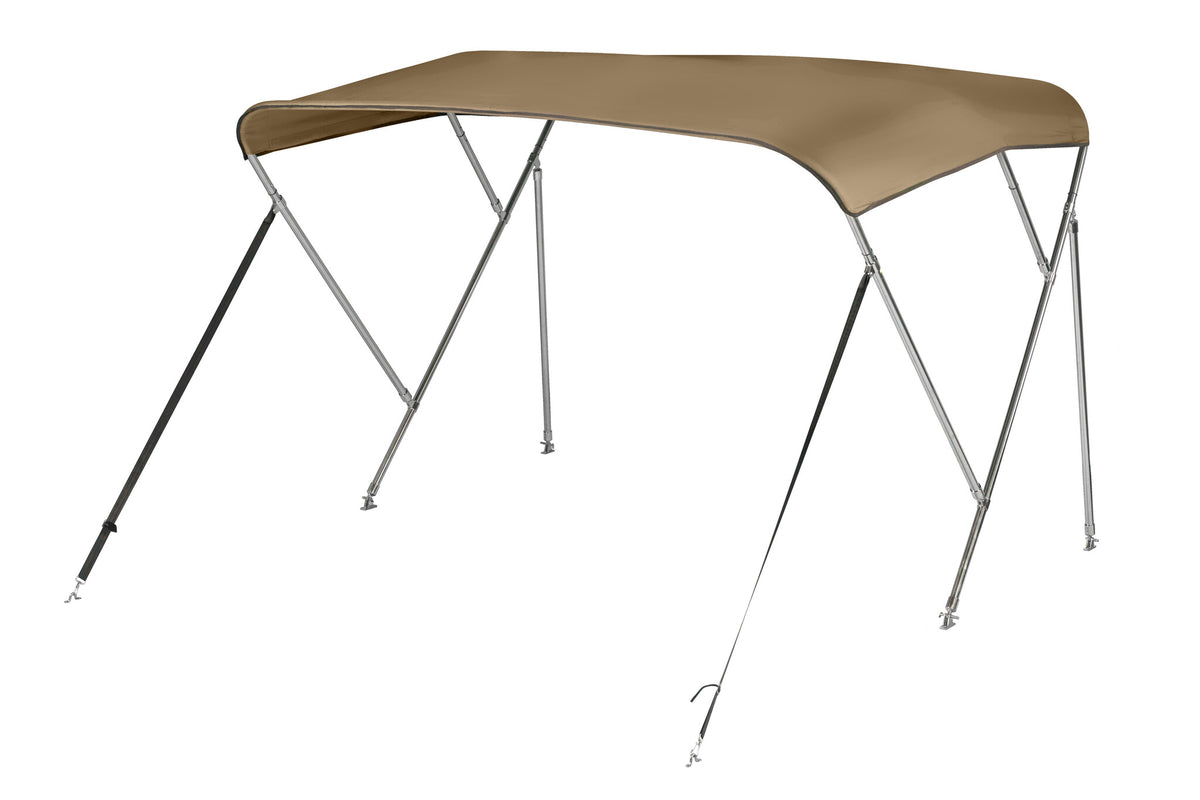 NALUX  RVS Biminitop 3 bogen - Hoogte 117 cm -Breedte 215-228 cm