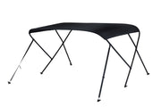 NALUX Biminitop 3 bogen zwart frame- Hoogte 117 cm -Breedte 137-152 cm