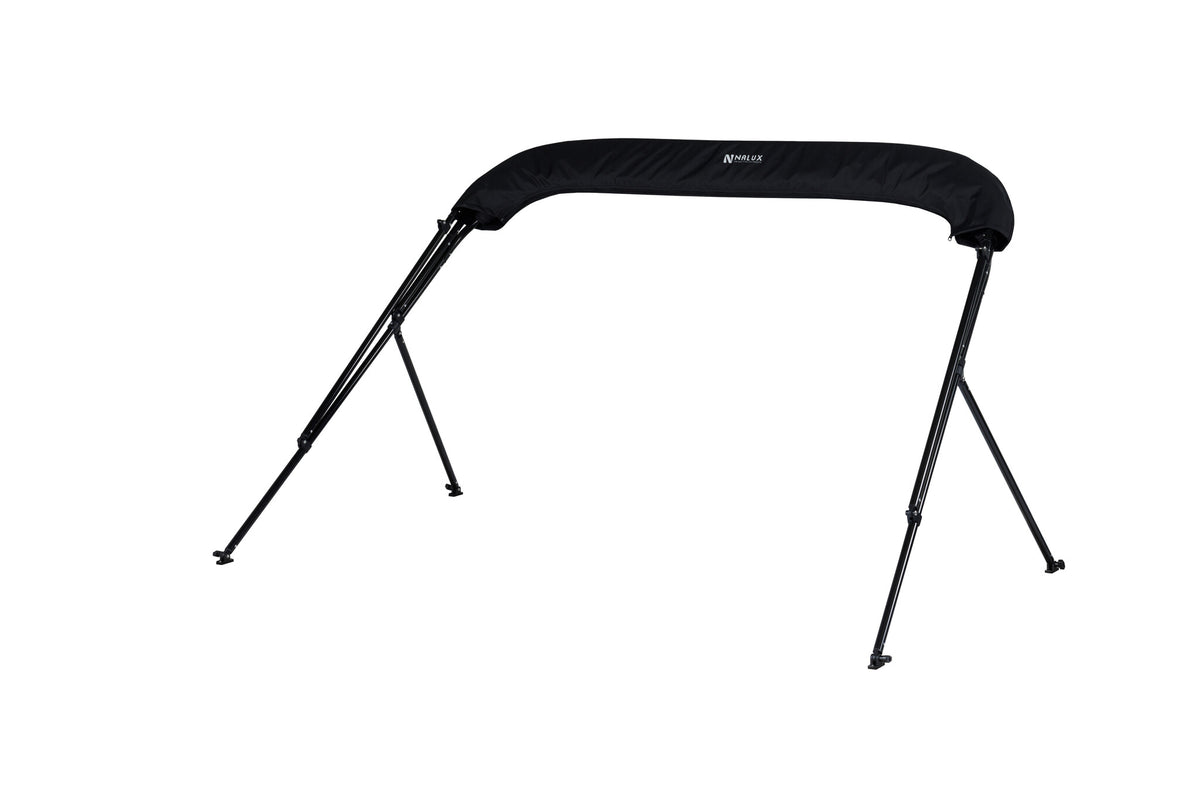 NALUX Biminitop 3 bogen zwart frame- Hoogte 91 cm -Breedte 231-243cm