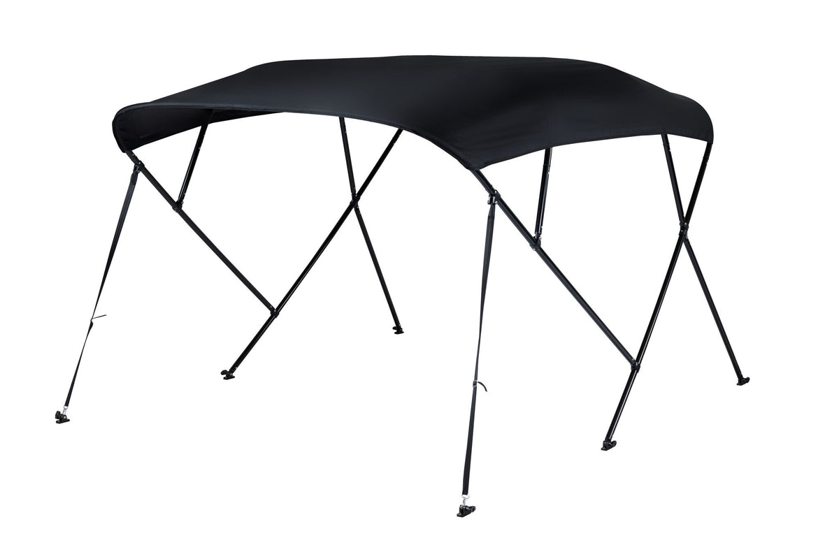 NALUX Biminitop 4  bogen zwart frame- Hoogte 137 cm -Breedte 215-228 cm