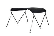 NALUX Biminitop 2 bogen zwart frame- Hoogte 110 cm -Breedte 150-170 cm